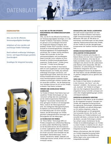 datenblatt trimble s3 total station - Herzog Vermessungstechnik GmbH