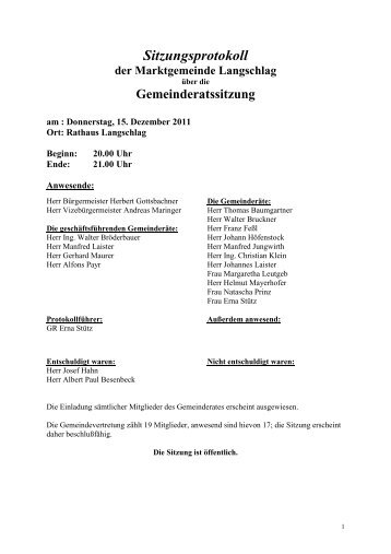 K undmachung - Langschlag