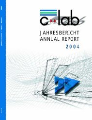 JAHRESBERICHT ANNUAL REPORT 200 4 - C-Lab