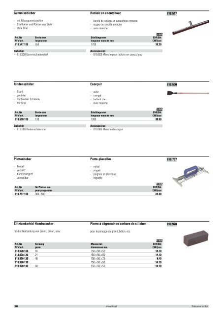 Bauwerkzeuge, Vermessungstechnik Outils de ... - Debrunner Acifer