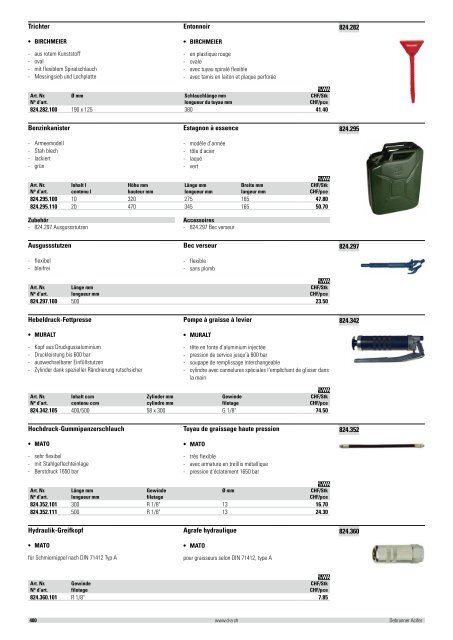 Bauwerkzeuge, Vermessungstechnik Outils de ... - Debrunner Acifer