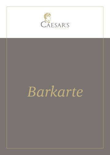 Barkarte - Restaurant Caesars Brissago
