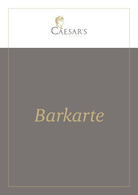 Barkarte - Restaurant Caesars Brissago