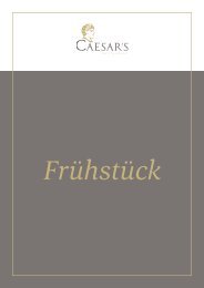 Frühstückskarte - Restaurant Caesars Brissago 