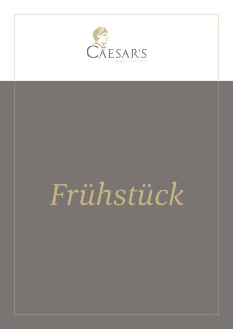 Frühstückskarte - Restaurant Caesars Brissago 