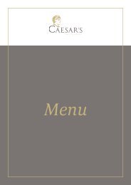 Menukarte - Restaurant Caesars Brissago 