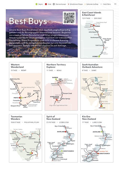 AAT Kings Gruppenreisen & Kurztouren in Australien und Neuseeland 2023/24