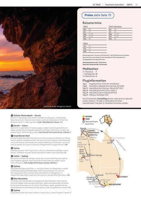 AAT Kings Gruppenreisen & Kurztouren in Australien und Neuseeland 2023/24