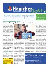 Hänicher Bote | November-Ausgabe 2022