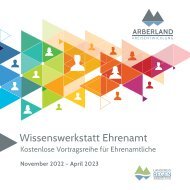 Wissenswerkstatt Ehrenamt Programm November 2022 - April 2023