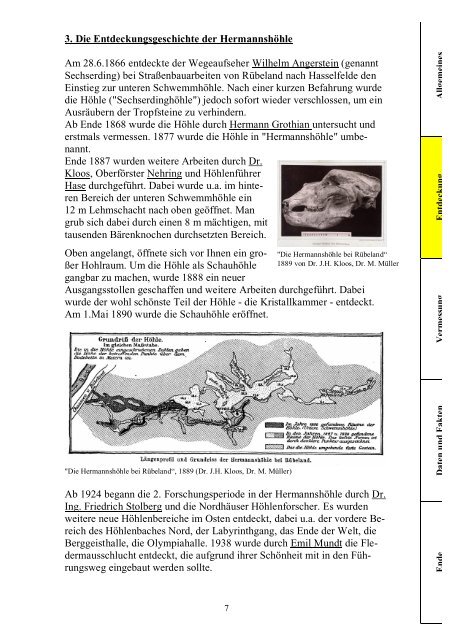 Neuvermessung des Höhlenbaches Nord der Hermannshöhle 1998