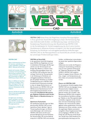 Produktinfo VESTRA CAD - AKG Software Consulting GmbH