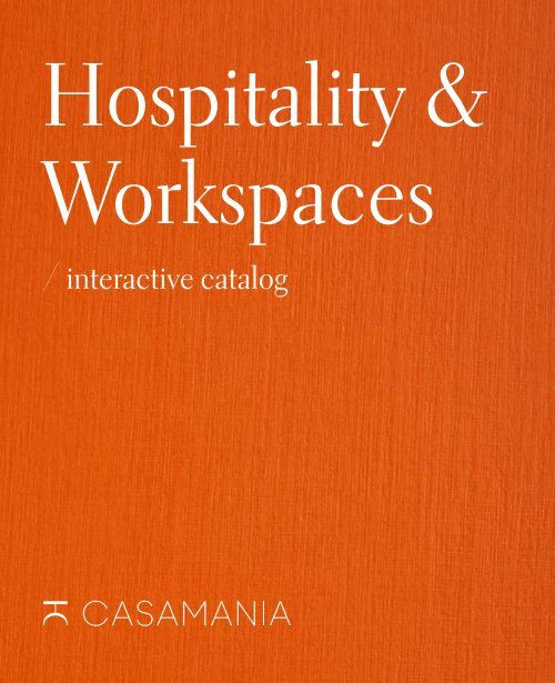 CATALOGO Hospitality & Workspaces [en]