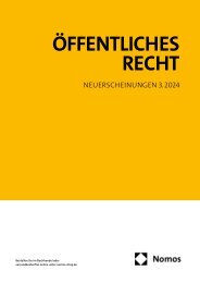 Neuerscheinungen Öffentliches Recht