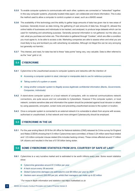 MASS UK Industry Conduct Principles and Code of Practice 2022 (V6)