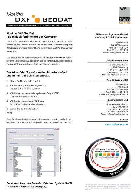 Moskito DXF GeoDat - Widemann Systeme GmbH