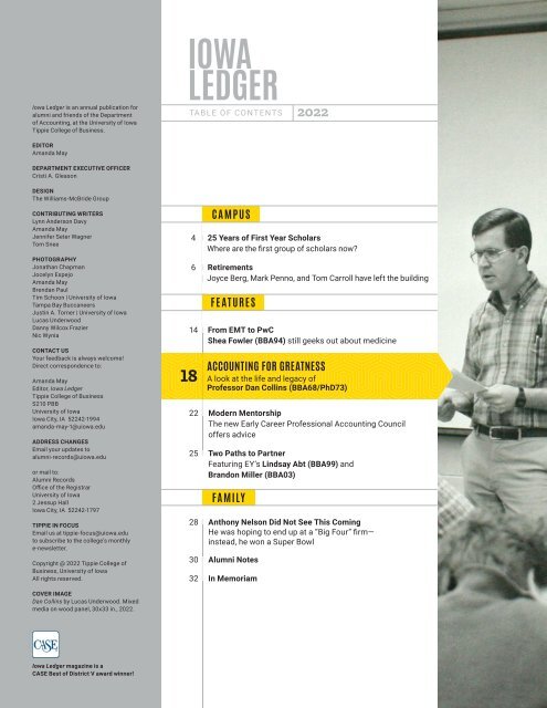 Iowa Ledger (2022) - Tippie College of Business