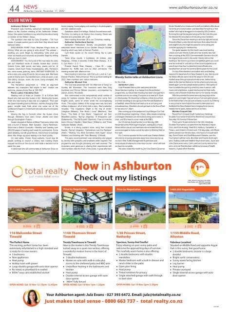 Ashburton Courier: November 17, 2022