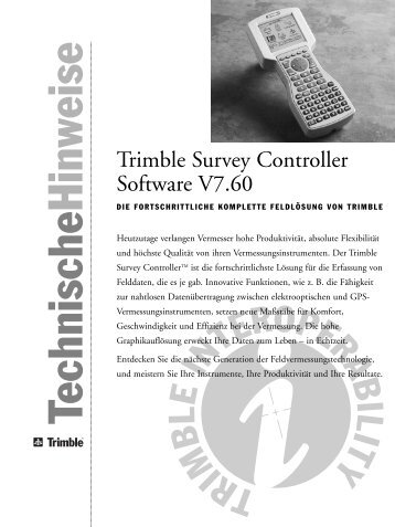 Trimble Survey Controller Software V7.60