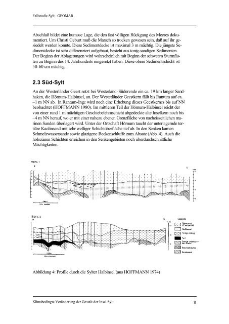 Klimaänderung und Küste – Fallstudie Sylt