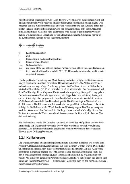 Klimaänderung und Küste – Fallstudie Sylt