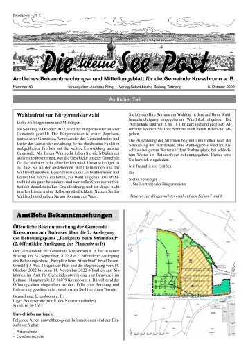 Die kleine See-Post 06.10.2022