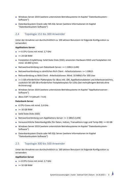 Systemvoraussetzungen Version 2023.1