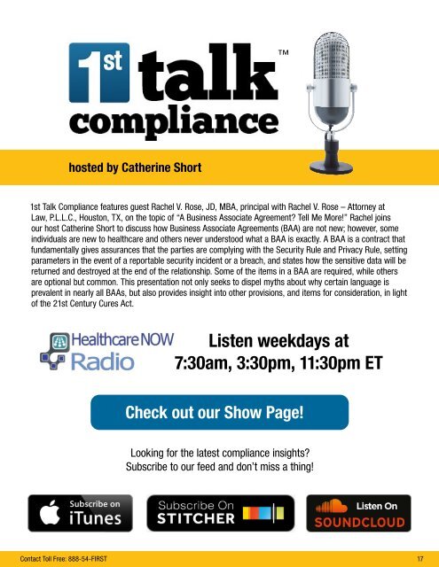 First Healthcare Compliance CONNECT November 2022