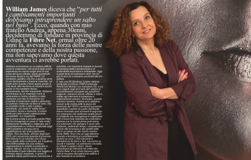 DONNA IMPRESA IN PRIMO PIANO: CECILIA ZAMPA - FIBRE NET