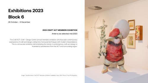 2023 CRAFT ACT Artistic Program