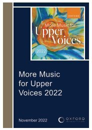 More Music for Upper Voices 2022 booklet
