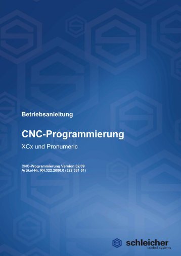 Betriebsanleitung CNC-Programmierung - schleicher-electronic