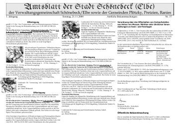 1. Jahrgang Sonntag, 21.11.2004 Amtliche ... - Stadt Schönebeck