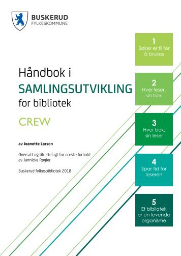 Håndbok i samlingsutvikling for bibliotek - CREW (2018)