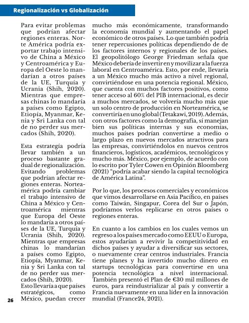 Regionalización contra Globalización-Quién es Quién Sin Fronteras 9a edición Noviembre 2022 - RQQsF