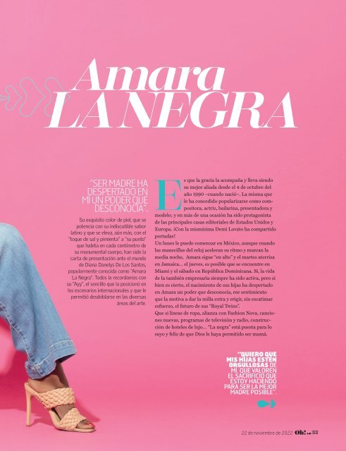 Oh! Magazine Portada Amara La Negra