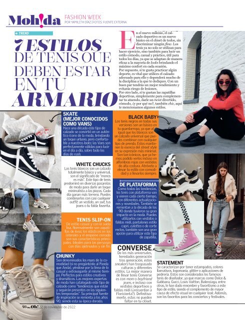 Oh! Magazine Portada Amara La Negra