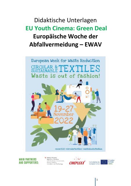 EUYC-Unterlagen: Europäische Woche der Abfallvermeidung 