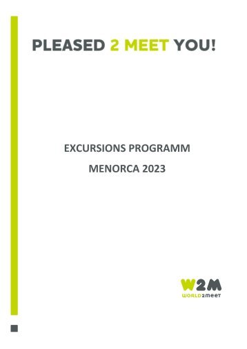 Excursiones Menorca 2023 ENG