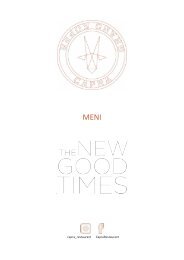 CAPRA A LA CARTE MENU Januar 2024