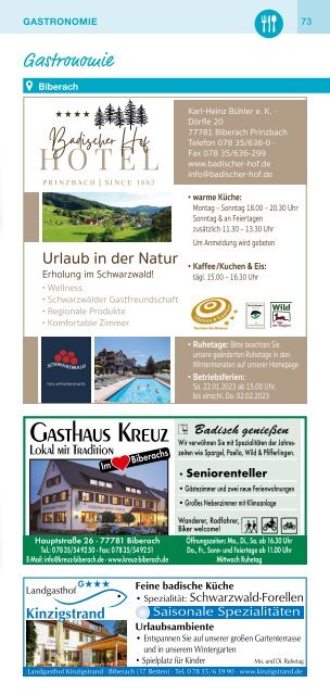Schwarzwald-Heftli  Dezember 2022 - Januar 2023