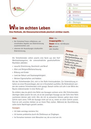 Wie im echten Leben