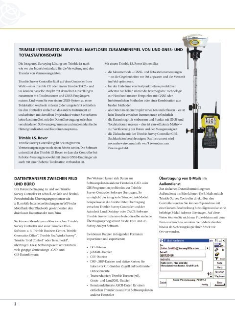 Technische Hinweise (PDF) - Sinning Vermessungsbedarf GmbH