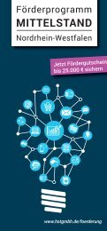 Förderprogramm MITTELSTAND Nordrhein-Westfalen