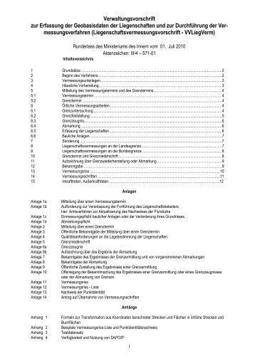 VVLiegVerm - Vermessungsverwaltung Brandenburg