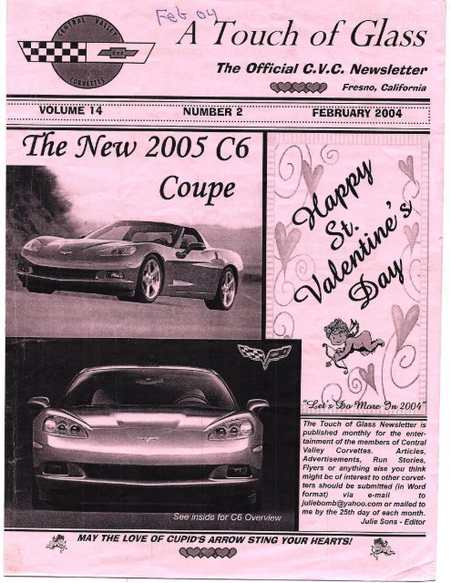 Central Valley Corvettes of Fresno - February 2004