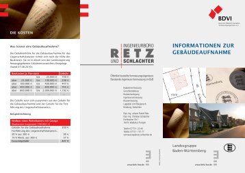 informationen zur gebäudeaufnahme - Ingenieurbüro Retz und ...