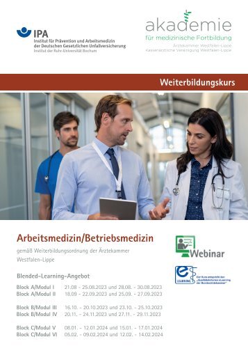 Weiterbildungskurs Arbeitsmedizin/Betriebsmedizin