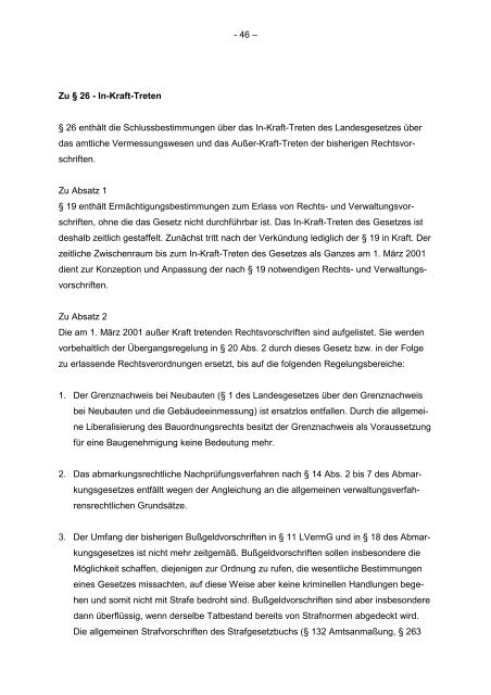 Begründung zum LGVerm - Landesamt für Vermessung und ...