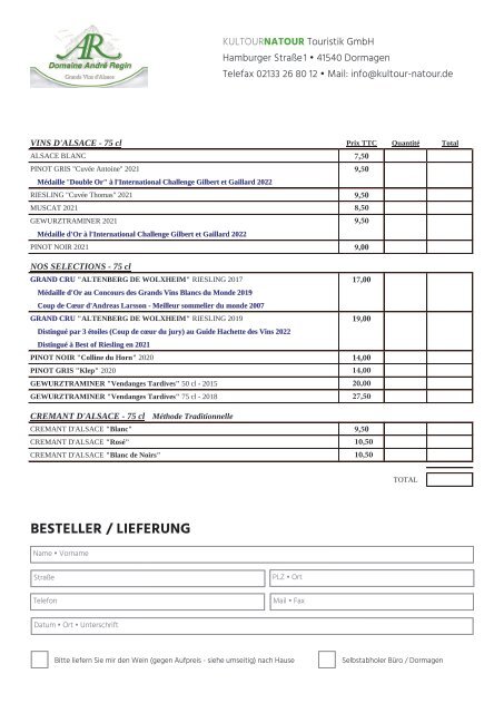 WEINbestellung & WEINlieferung (2-seitig)